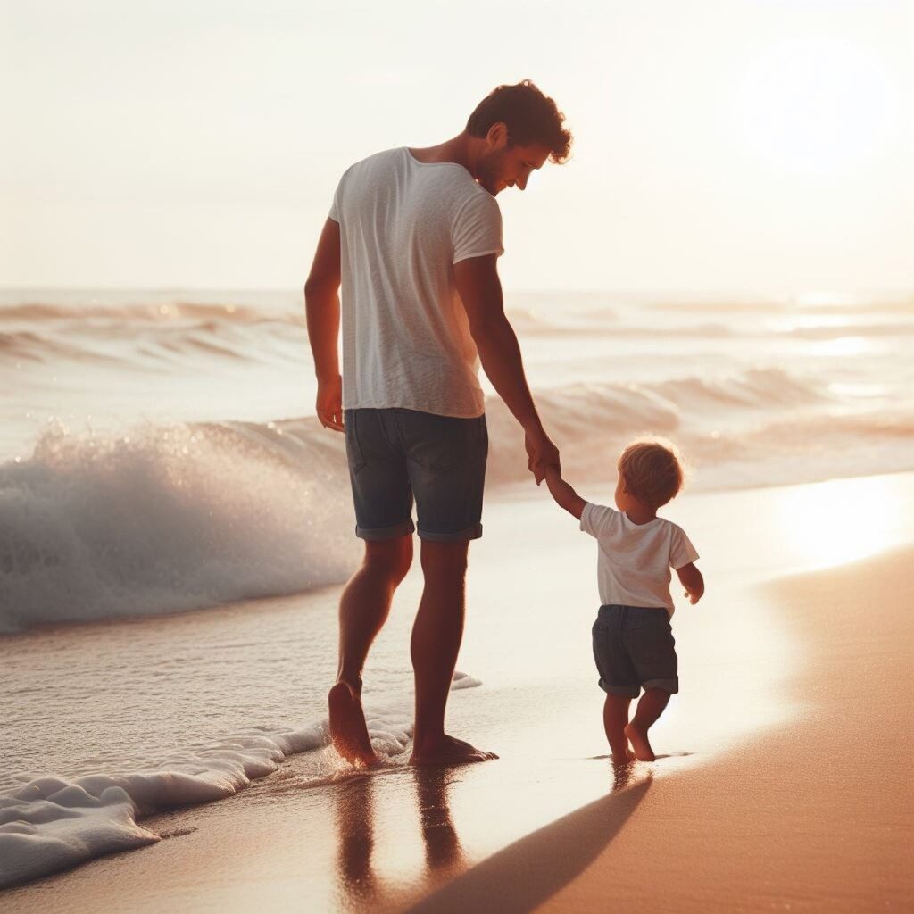 ai generated father and son beach 8321939